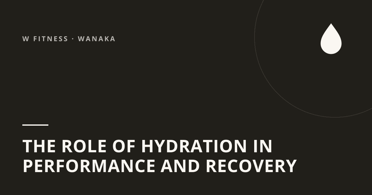 The Role of Hydration in Performance and Recovery